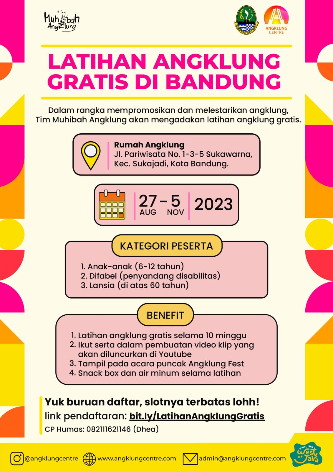 Latihan Angklung Gratis di Bandung Picture